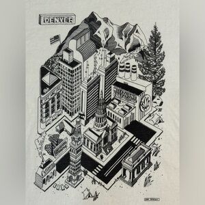 Artistic‎ Chris Bristow Denver Colorado T-Shirt Schoolhouse Rock Inspired RARE M